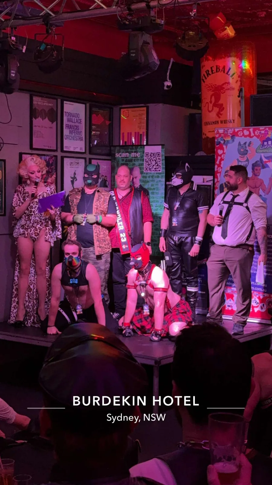 Syd Showgirls drag show on stage at a Sydney venue